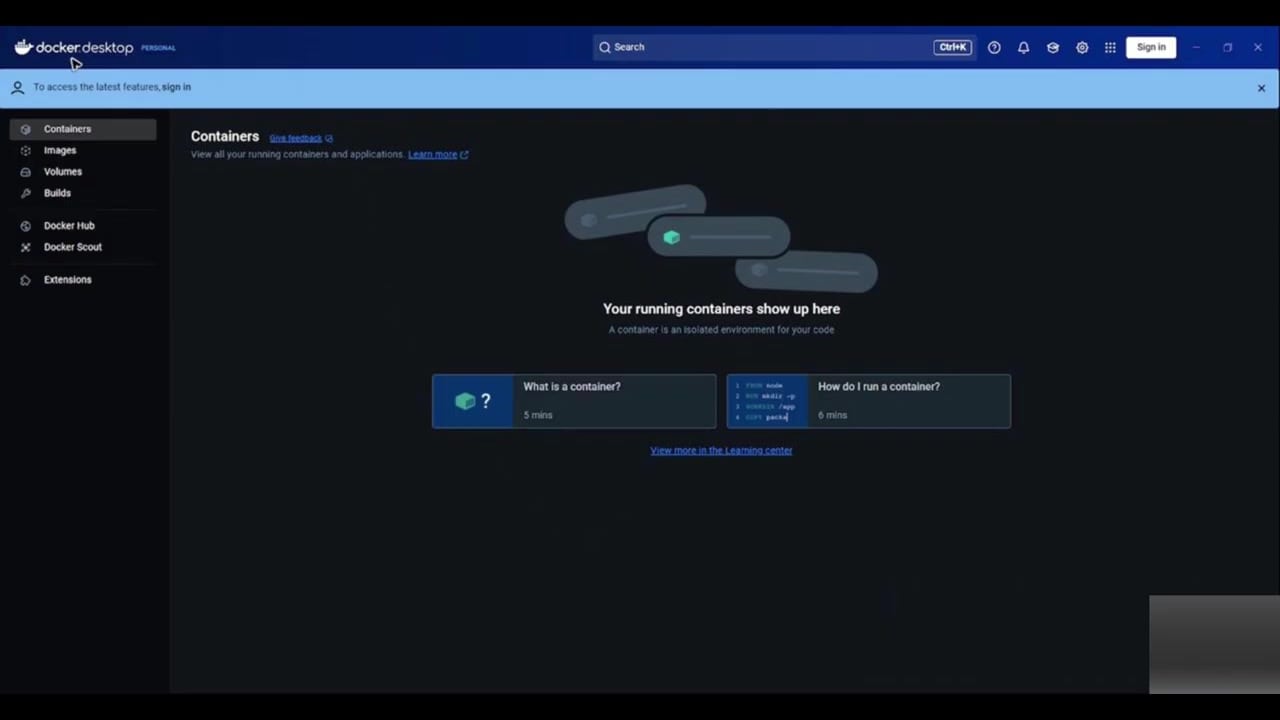 Docker Desktop showing the running n8n container