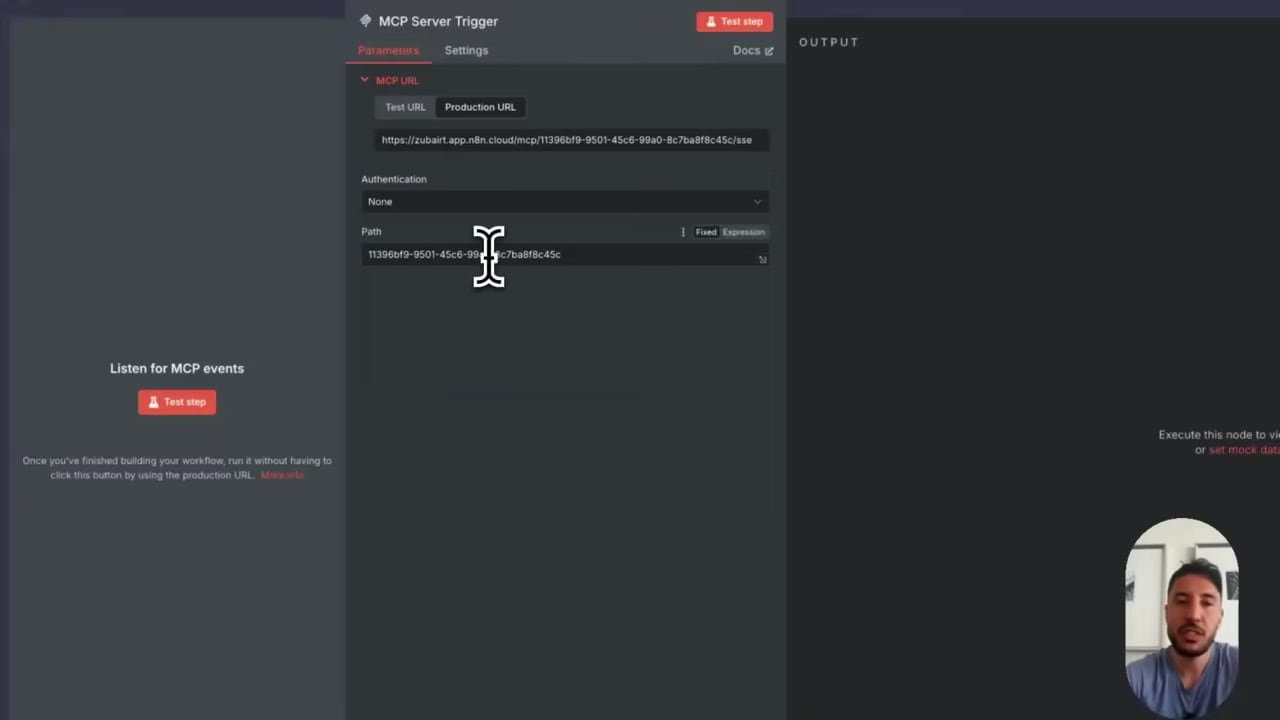 n8n MCP Server Trigger production URL and path settings
