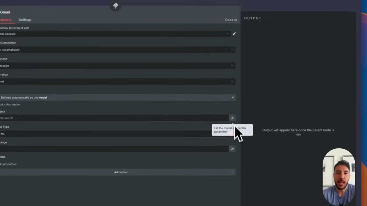 Adding a Gmail tool to an n8n MCP Server Trigger workflow