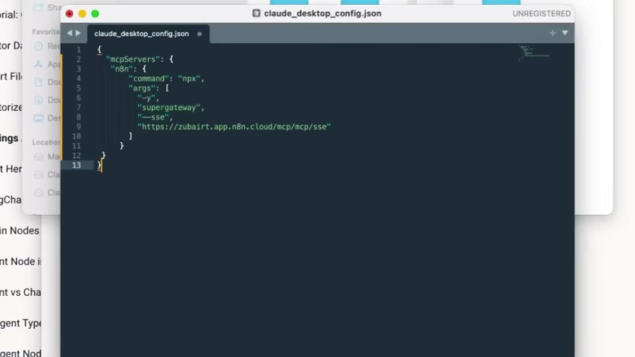 Claude Desktop MCP server configuration JSON