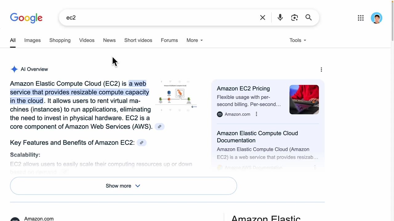 Amazon EC2 definition page