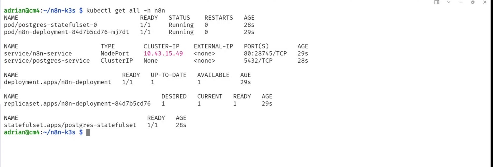 n8n pod running one of one in Kubernetes