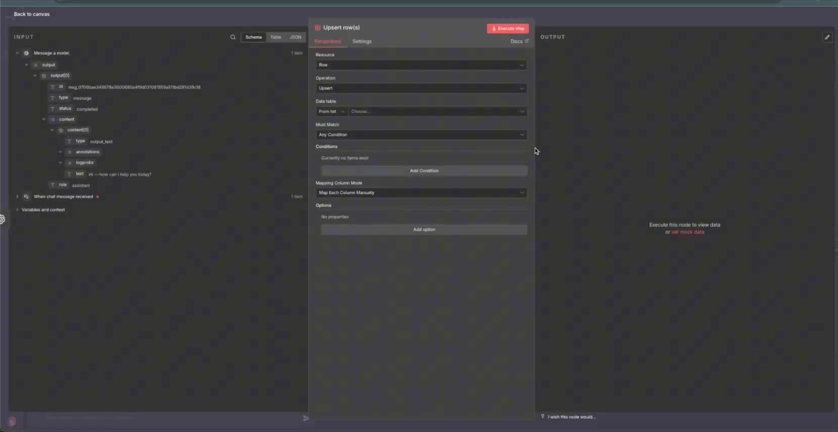 Create chat history table for n8n memory