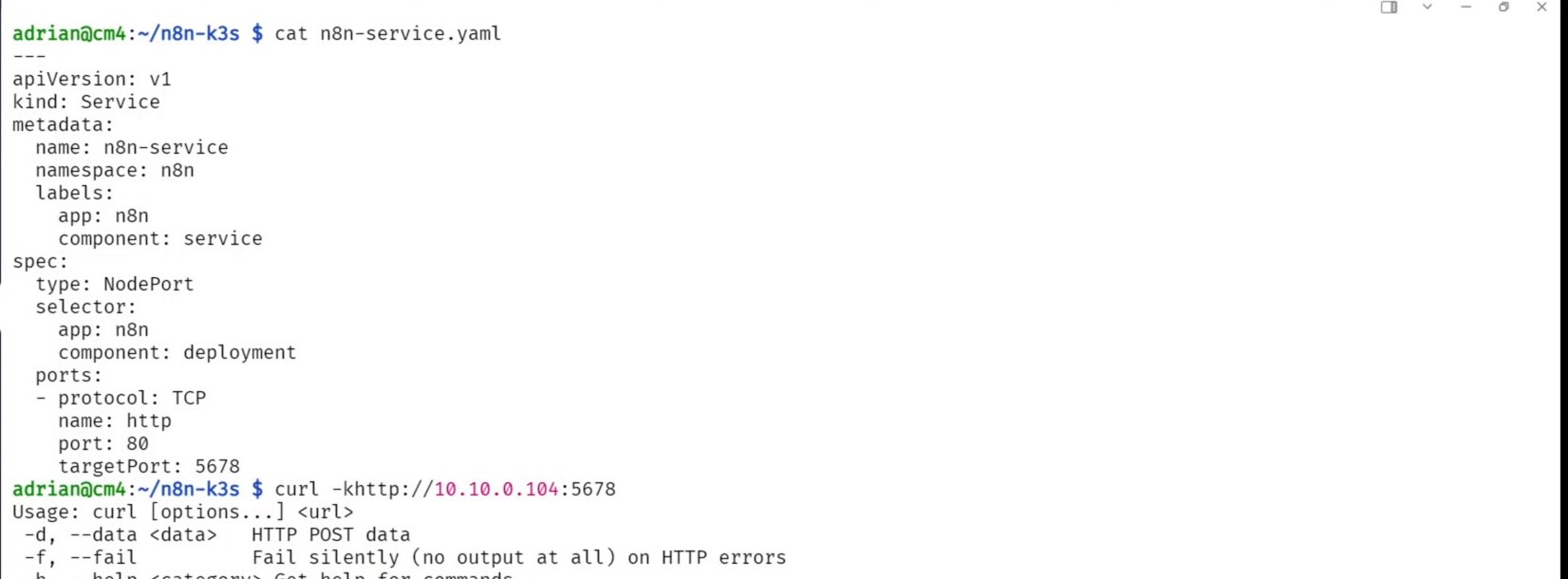 curl to n8n port 5678 returns connection refused