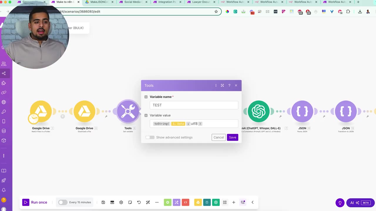 Perplexity OpenAI and JSON modules in converter automation