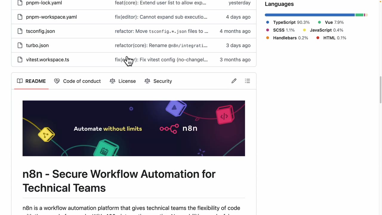 n8n GitHub repository quick start section