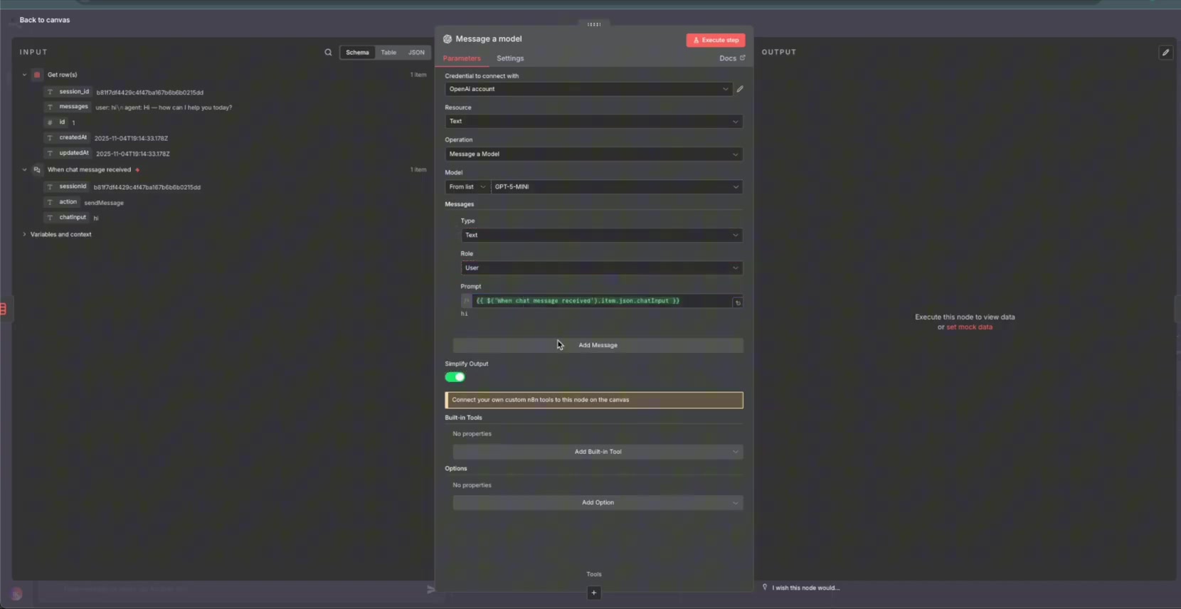 Chat history saved after first name message