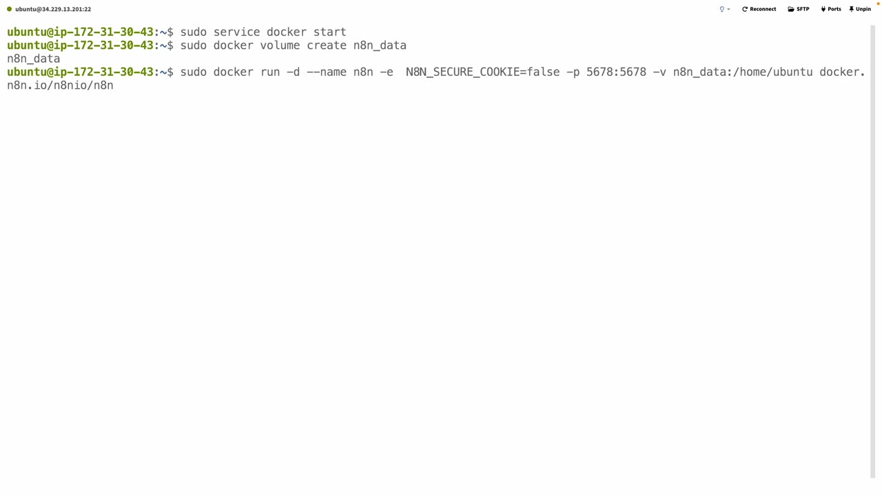 Docker run command with Ubuntu home path