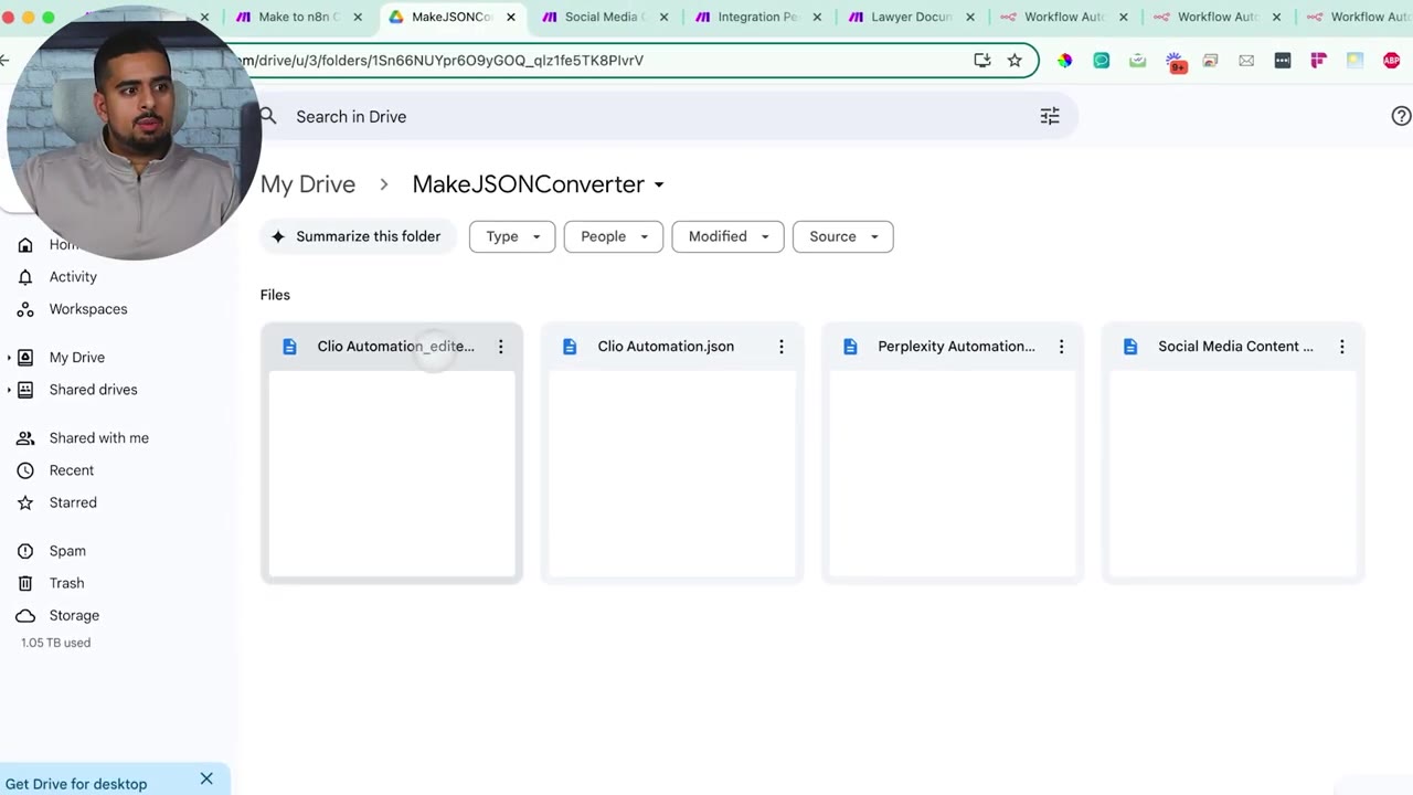 First edited JSON file created in Google Drive