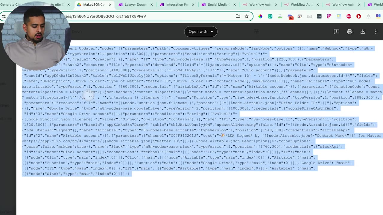 Copying converted JSON before pasting into n8n