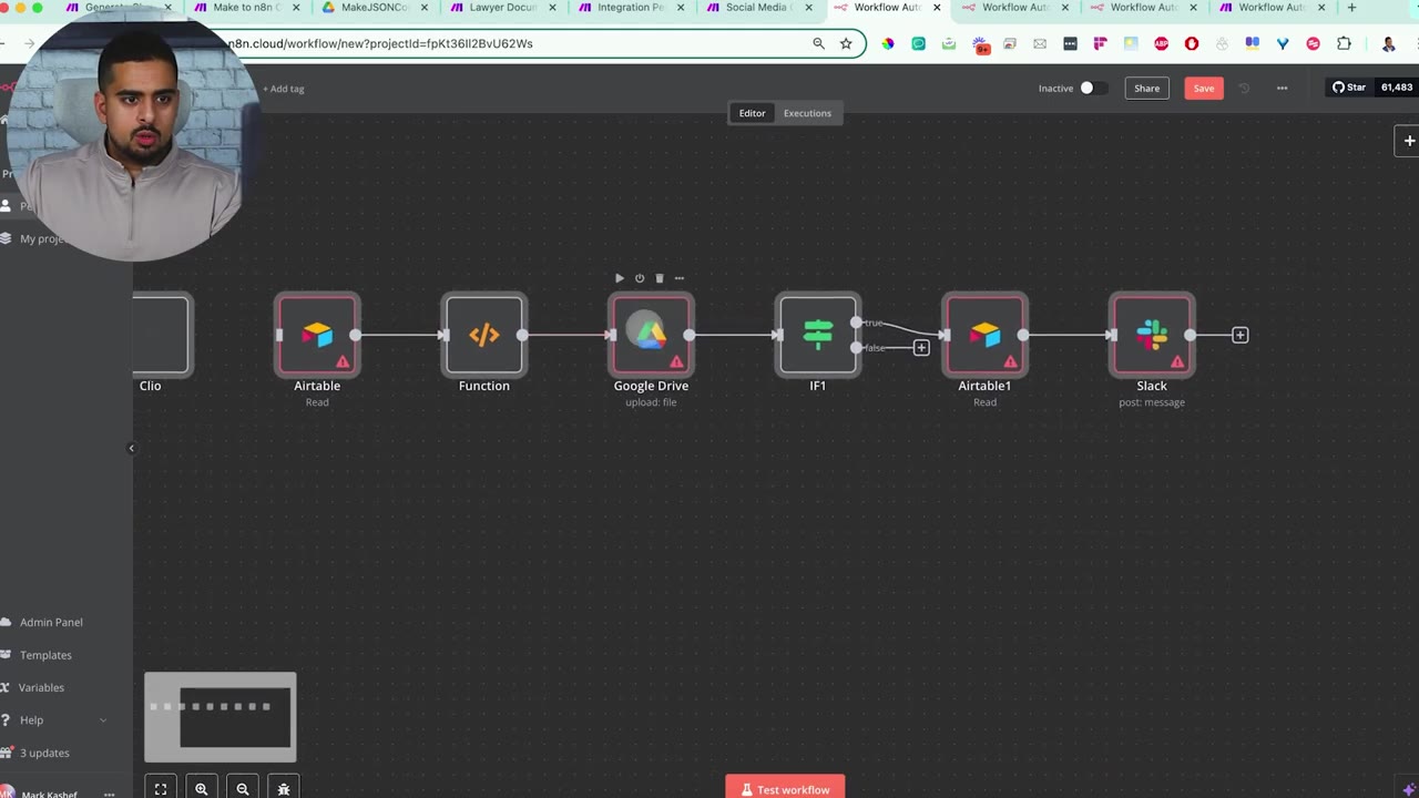 Converted Clio workflow imported into n8n