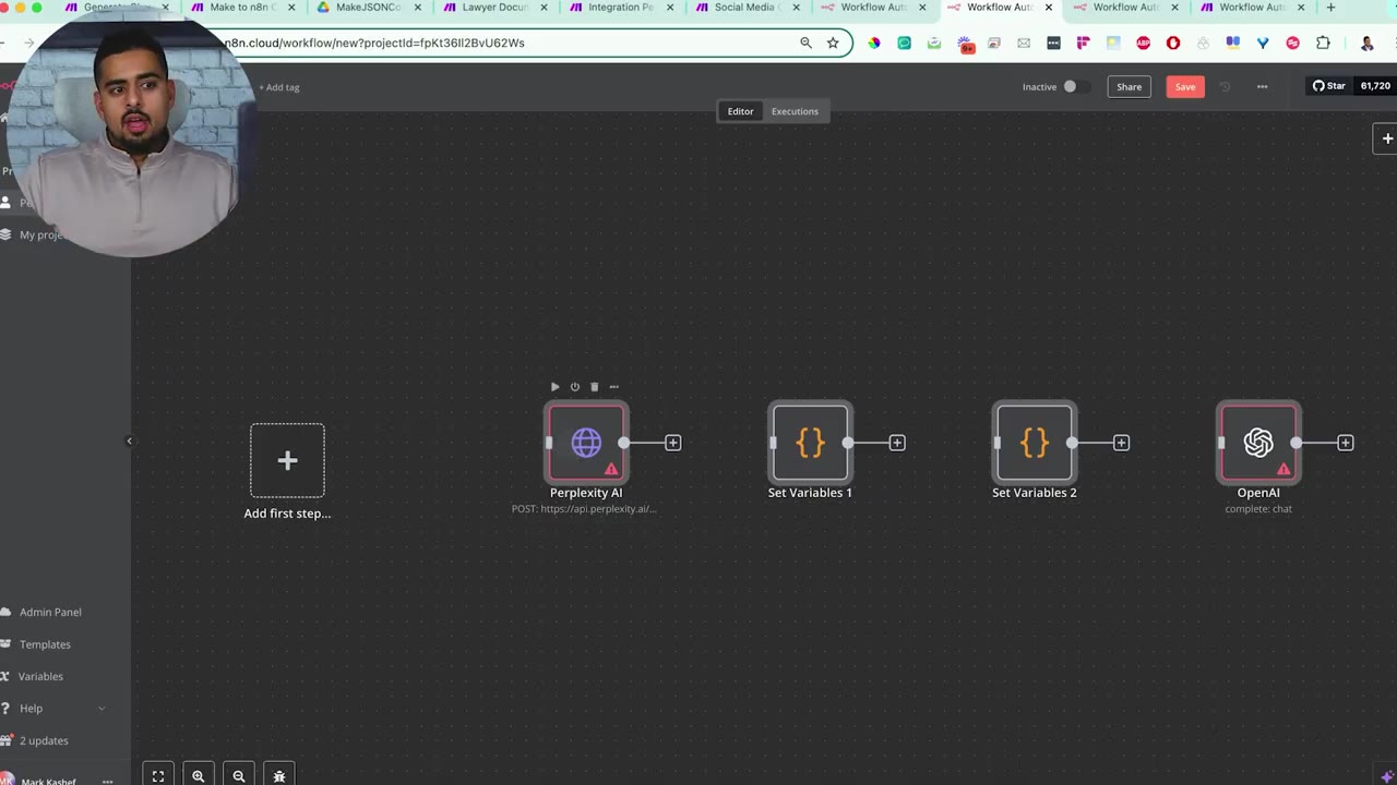 Perplexity automation imported into n8n