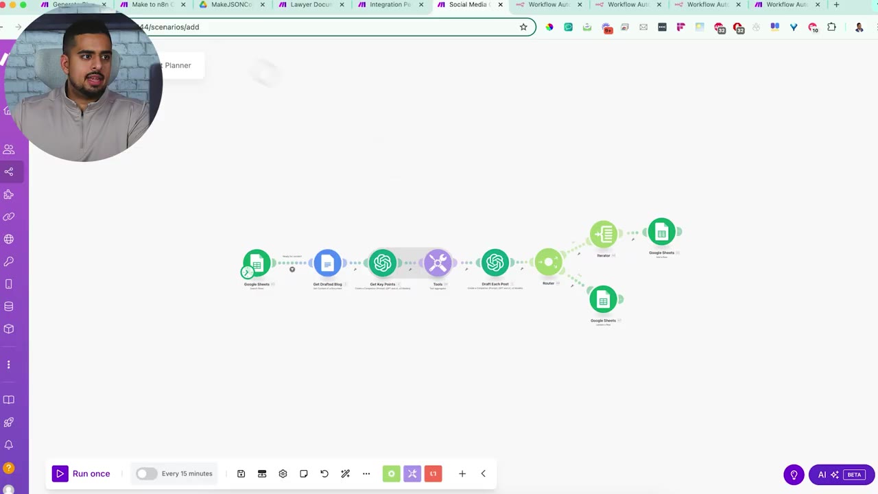 Social media content planner JSON copied for import