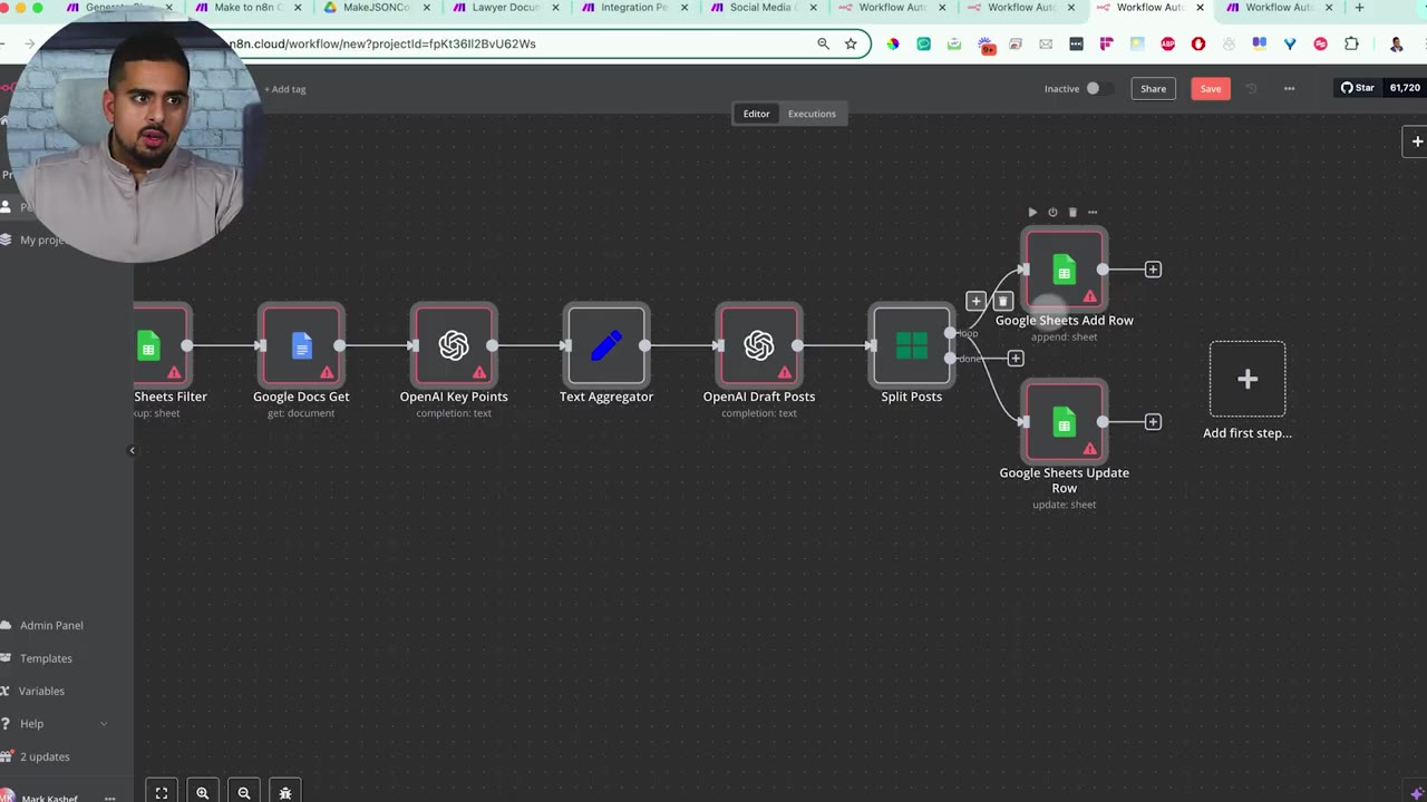 Router and text aggregator converted in n8n